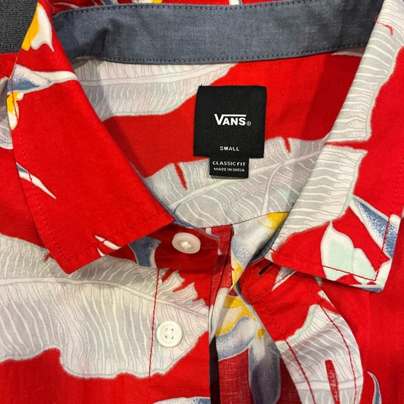 Vans short sleeve floral print button up size s - Picture 4 of 4